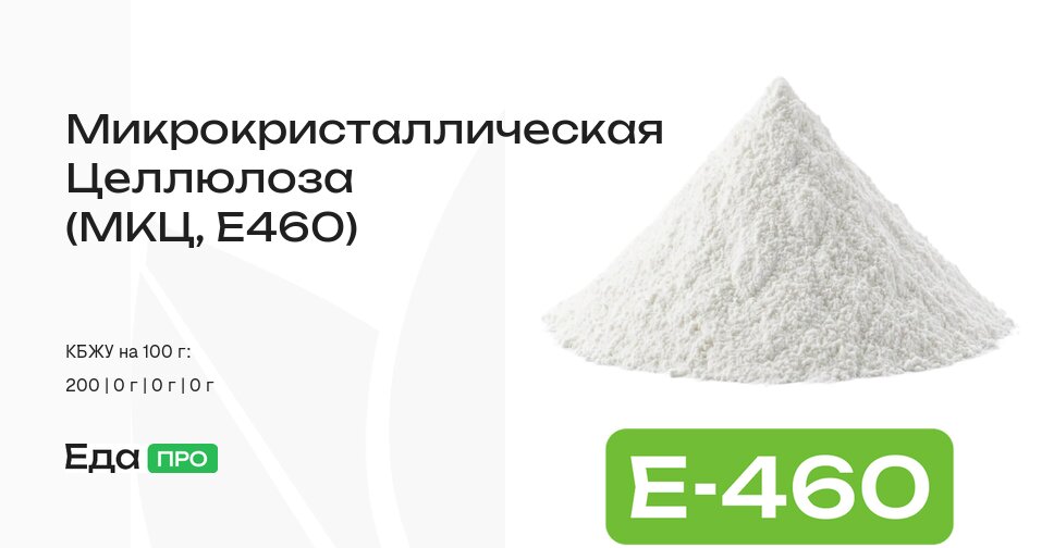 Crystalcello Микрокристаллическая Целлюлоза (МКЦ, E460): калорийность и состав | eda ...