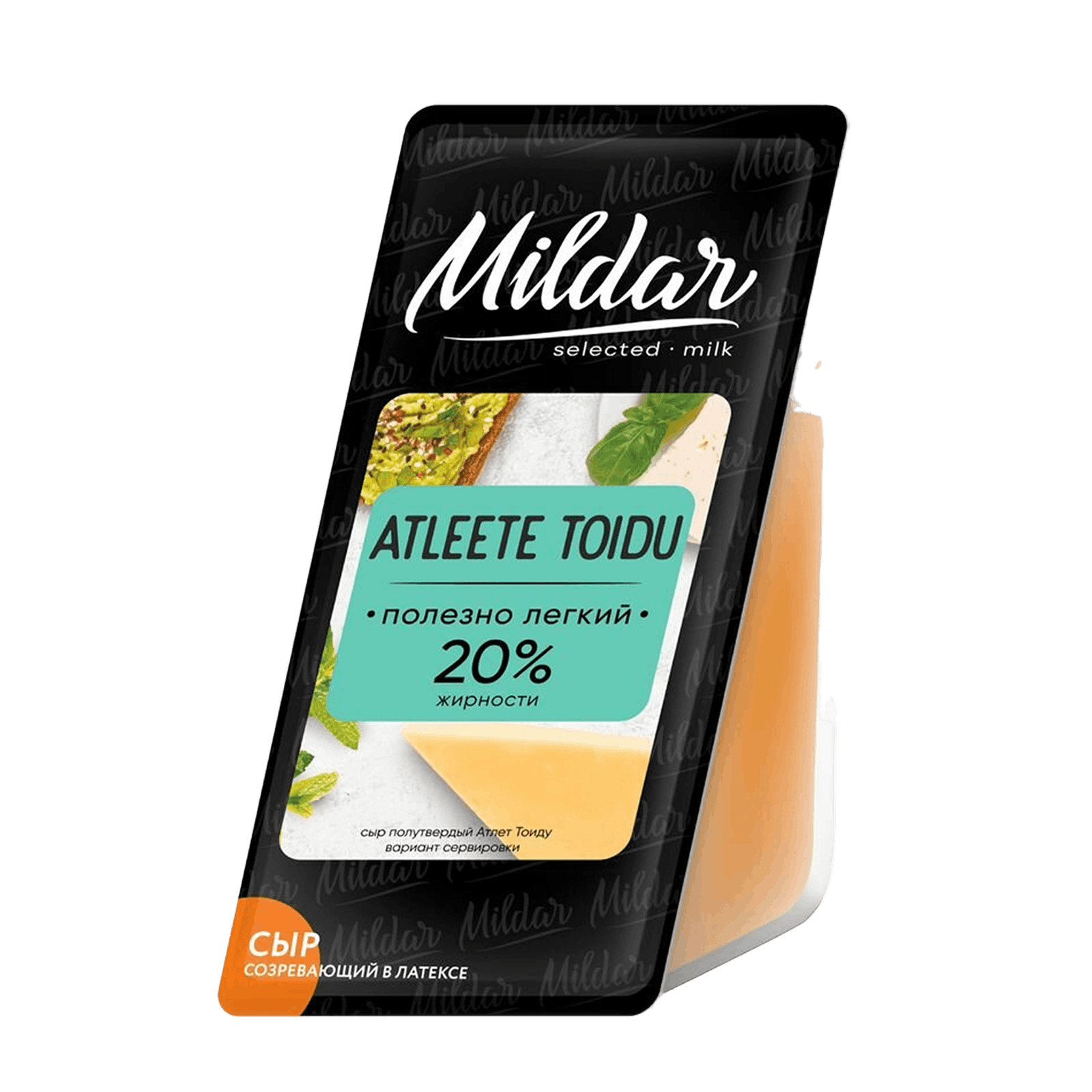 Сыр полутвердый 20% (9%) Mildar Atleete Toidu