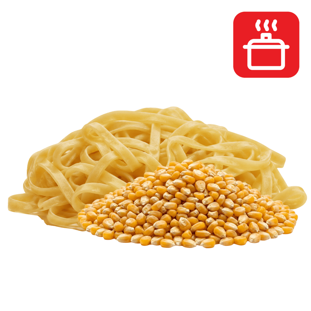 Тальятелле из кукурузной муки отварные